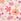 Pink Autumn Floral Printed Yoke Dress
