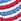 Red/Blue Stripe Triangle Bikini Top