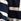 Navy & Cream Striped Cotton Blend Sweatshirt With Buttoned Funnel Neck