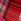 Bright Vermillion Red Tartan Thong Lace Trim Ribbed Knickers