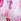 White PINK Print Lace Trim Short Pyjama Bottoms