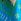 Green Blue Floral 100% Silk Skinny Scarf