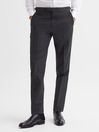 Reiss Charcoal Hope Modern Fit Travel Trousers