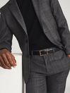 Reiss Black/Dark Brow Ricky Reversible Leather Belt