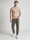 Reiss Khaki Hammond Relaxed Fit Five Pocket Trousers
