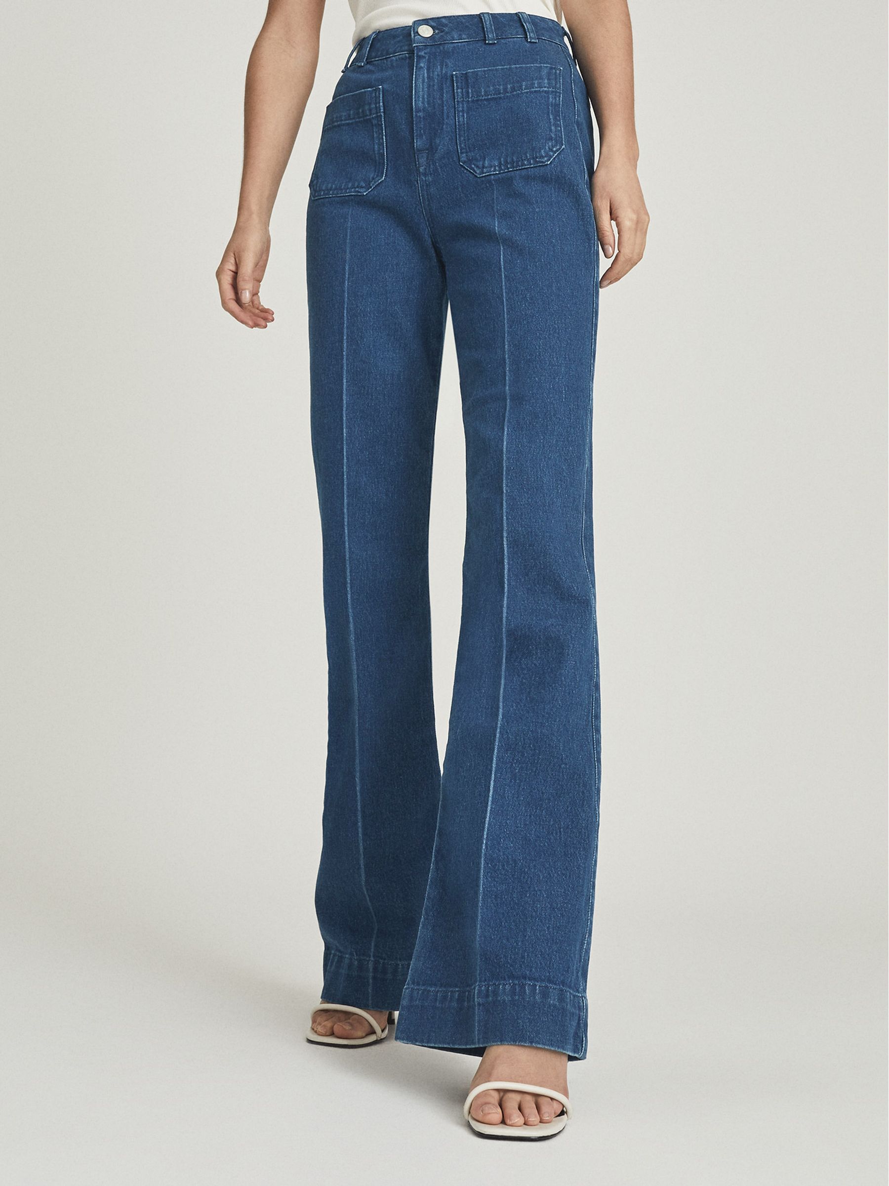 Reiss Isa High Rise Flared Jeans - REISS