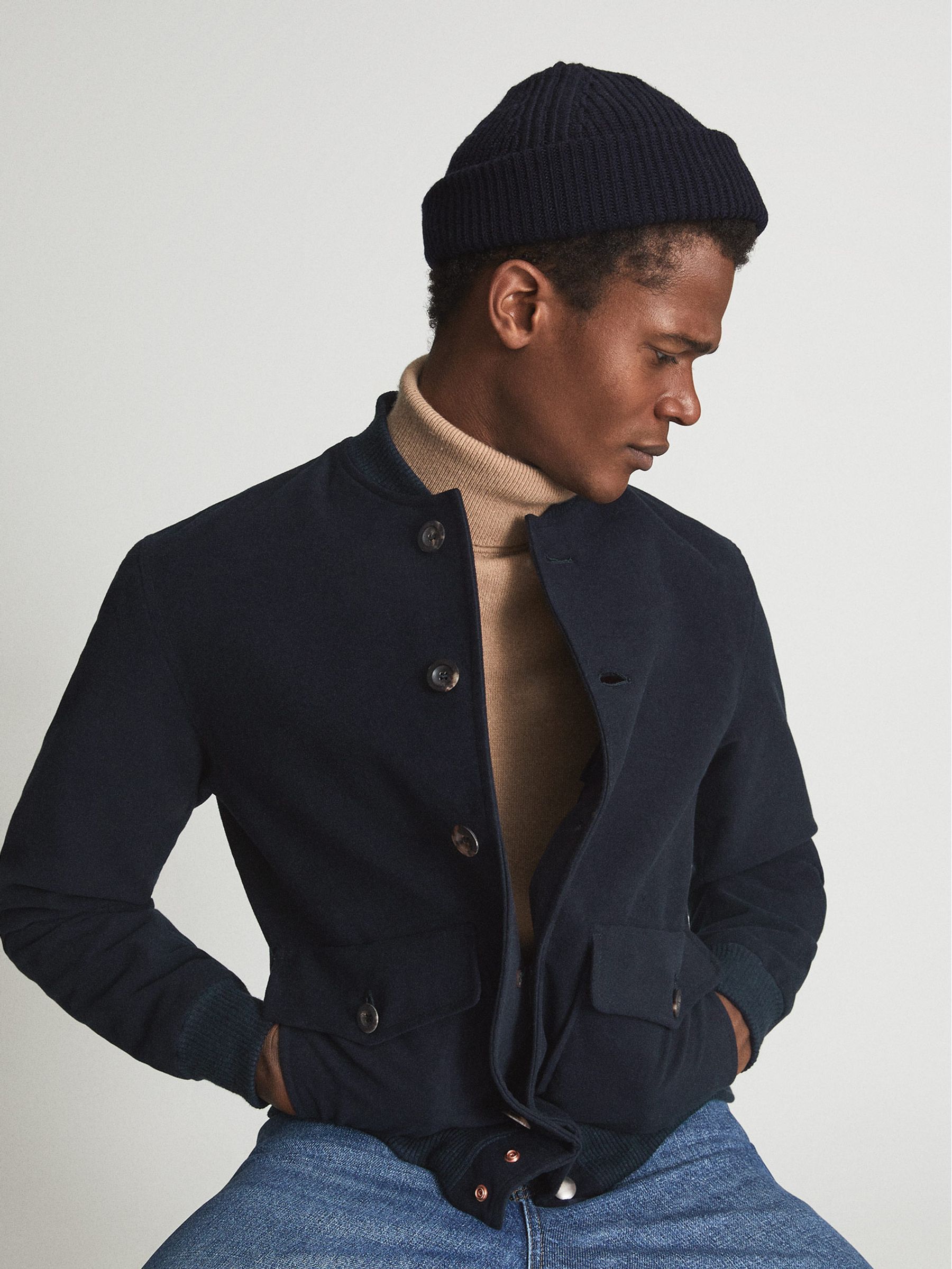 Reiss Moleskin Private White V.C. Bomber Jacket REISS