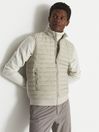 Reiss Stone Pluto Hybrid Quilted Gilet