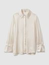 Reiss Ivory Hailey Petite Silk Shirt