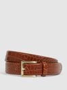 Reiss Tan Albany Leather Belt