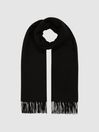 Reiss Black Picton Cashmere Blend Scarf