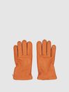 Reiss Tan Iowa Leather Gloves