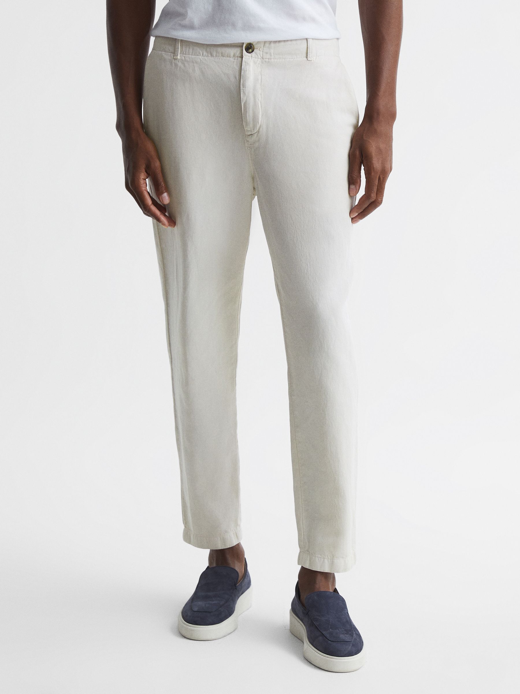 Reiss Truce Cotton-Linen Blend Casual Trousers - REISS