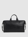 Reiss Black Carter Leather Travel Bag