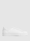 Reiss White Finley Leather Trainers