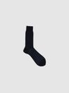 Reiss Navy Cory Two Tone Cotton Socks