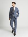 Reiss Airforce Blue Bold Slim Fit Wool Single Breasted Blazer