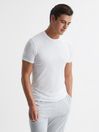 Reiss White Aspen Crew Neck Mercerised Cotton Jersey T-Shirt