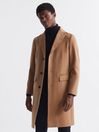 Reiss Camel Tycho Cashmere Coat