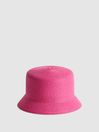 Reiss Pink Lexi Bucket Woven Bucket Hat