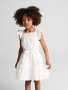 Reiss Ivory Malin Junior Textured Mini Dress