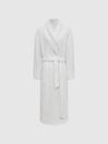 Reiss White Georgi Fluffy Bath Robe