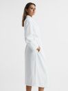 Reiss White Georgi Fluffy Bath Robe