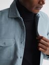 Reiss Duck Egg Miami Miami Twin Pocket Overshirt