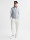 Reiss Soft Grey William Quilted Gilet