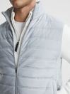 Reiss Soft Grey William Quilted Gilet