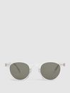 Reiss White Forest Monokel Small Circular Frame Sunglasses
