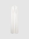 Reiss White Grace Maxi Dress With Cape