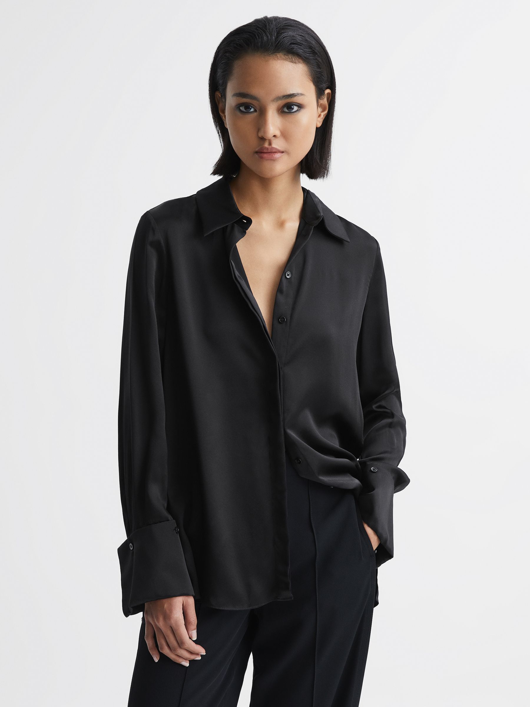 reiss silk shirt