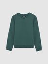 Reiss Midnight Green Alistar Oversized Garment Dye Sweatshirt