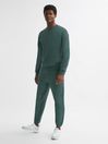 Reiss Midnight Green Alistar Oversized Garment Dye Sweatshirt