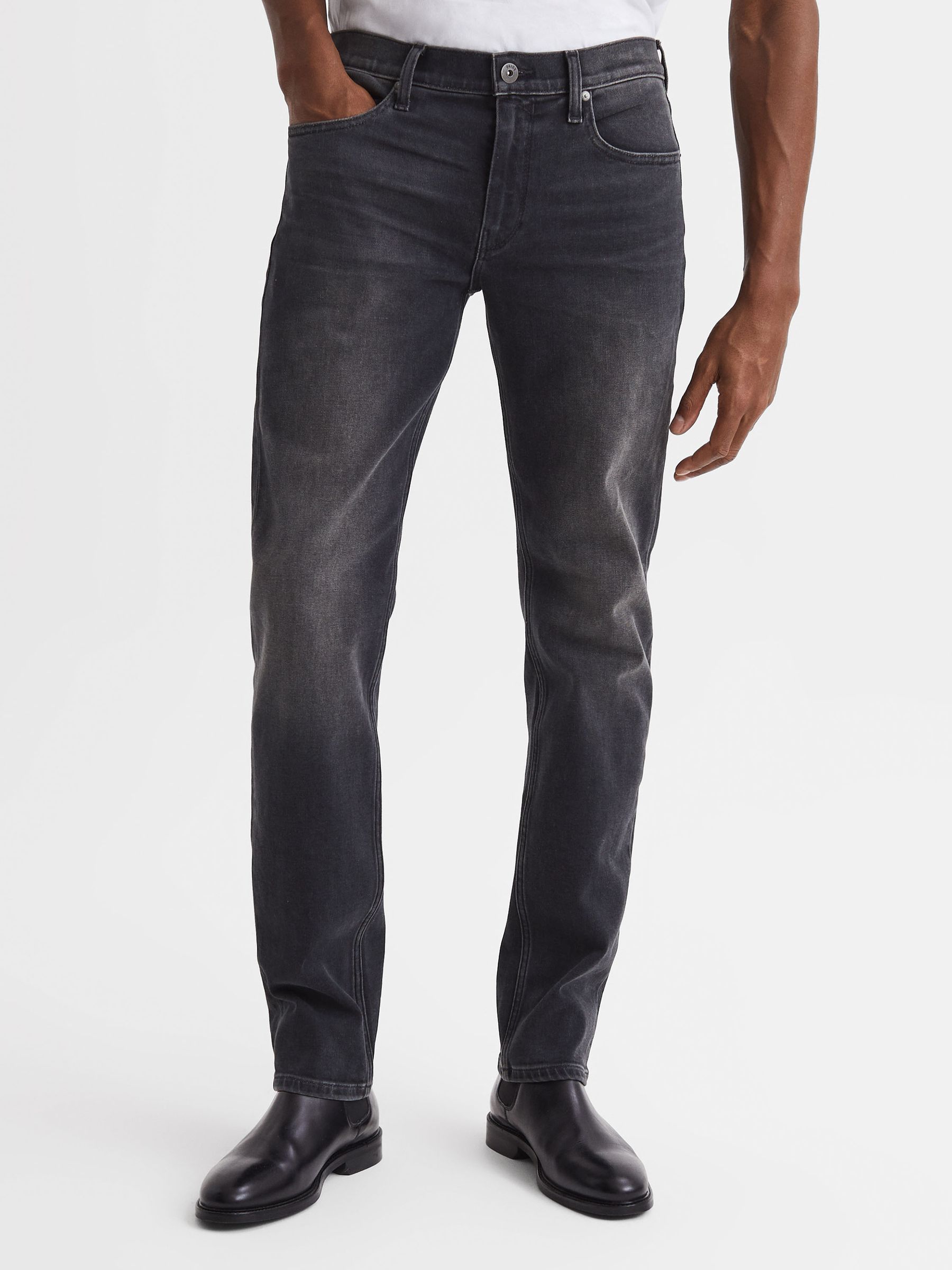 Paige High Stretch Slim Fit Jeans - REISS