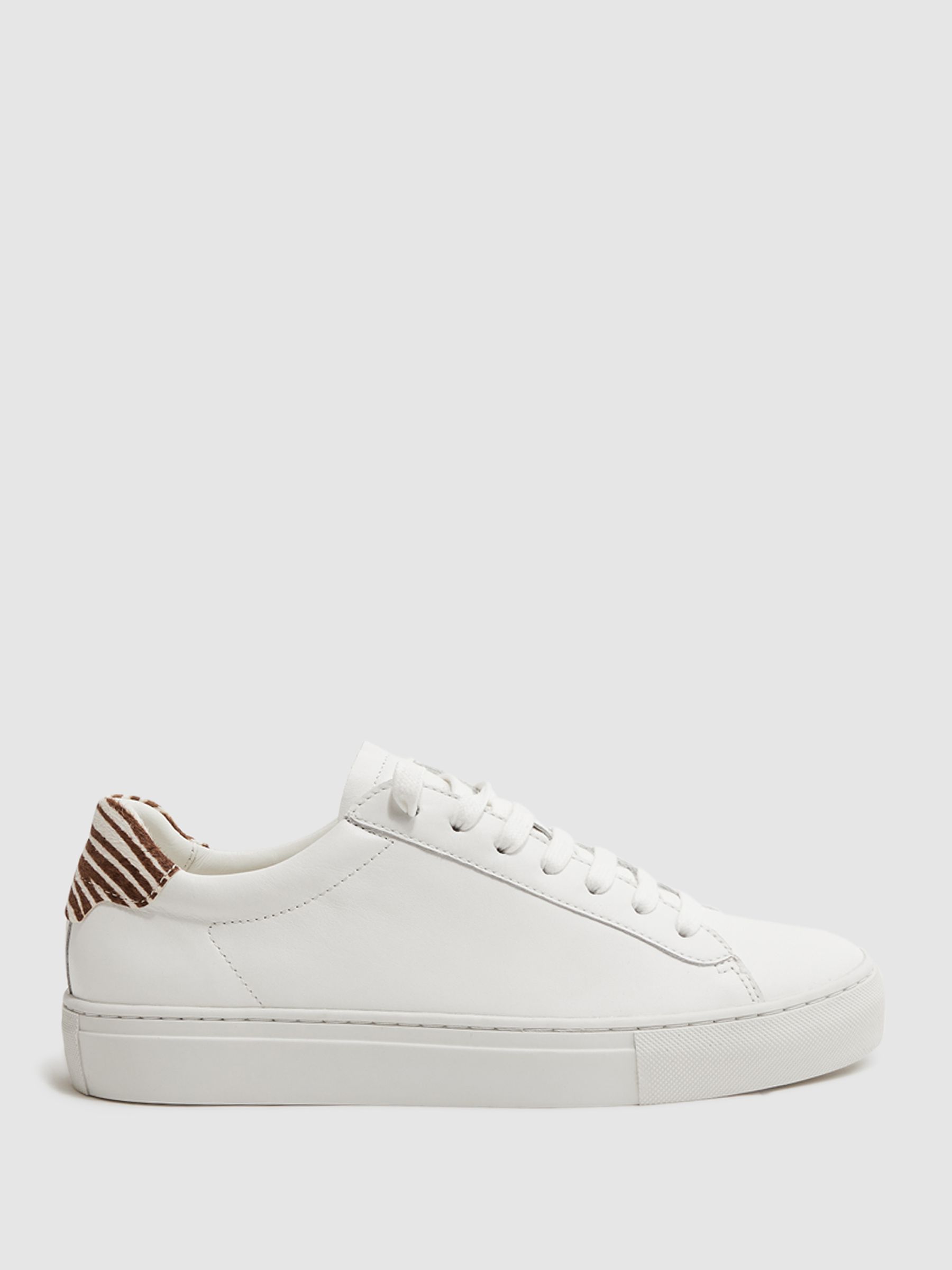 Reiss Finley Lace-Up Leather Trainers - REISS