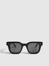 Reiss Black Four Chimi Square Frame Acetate Sunglasses