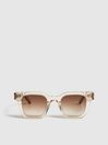 Reiss Ecru Four Chimi Square Frame Acetate Sunglasses