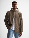 Reiss Mid Brown Rains Hooded Raincoat Jacket