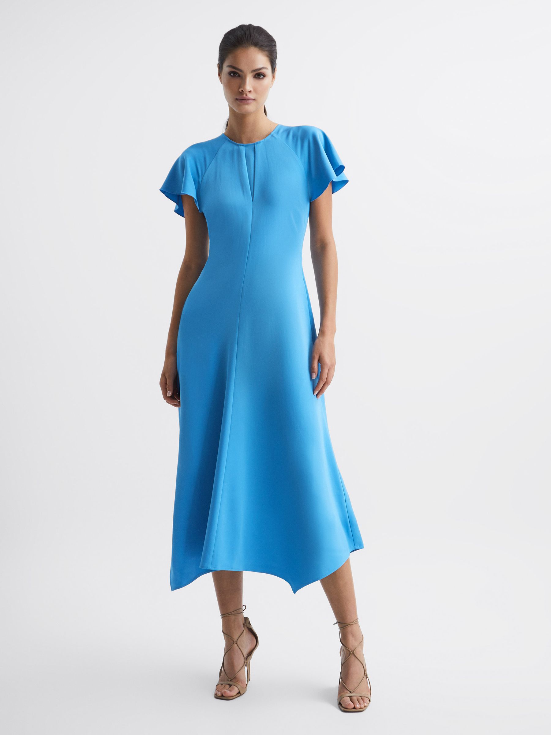 Reiss Eleni Cap Sleeve Maxi Dress REISS