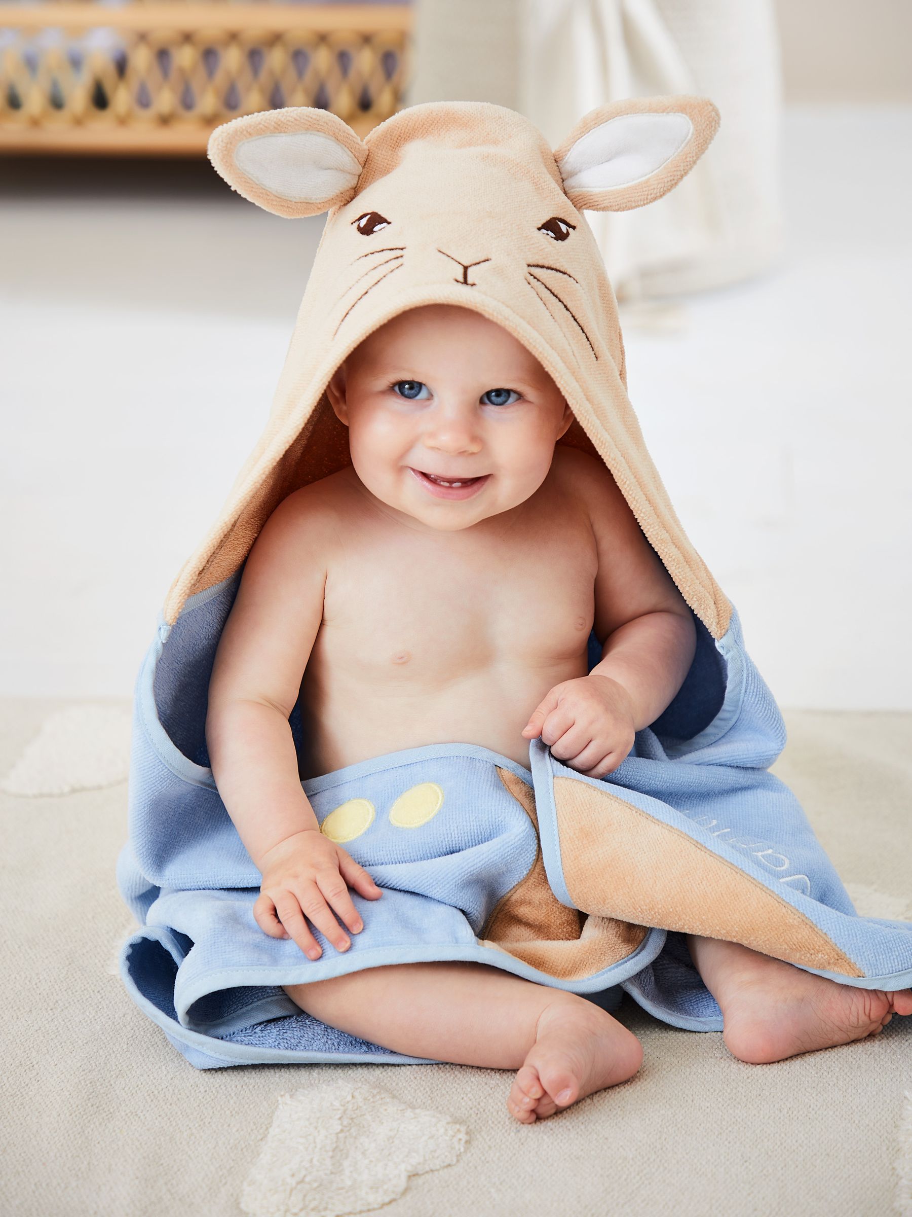 Buy JoJo Maman Bébé Peter Rabbit Hooded Towel from the JoJo Maman Bébé ...