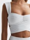 Reiss White Cristina Wrap Design Bikini Top
