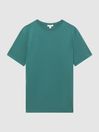 Reiss Pine Green Bless Crew Neck T-Shirt