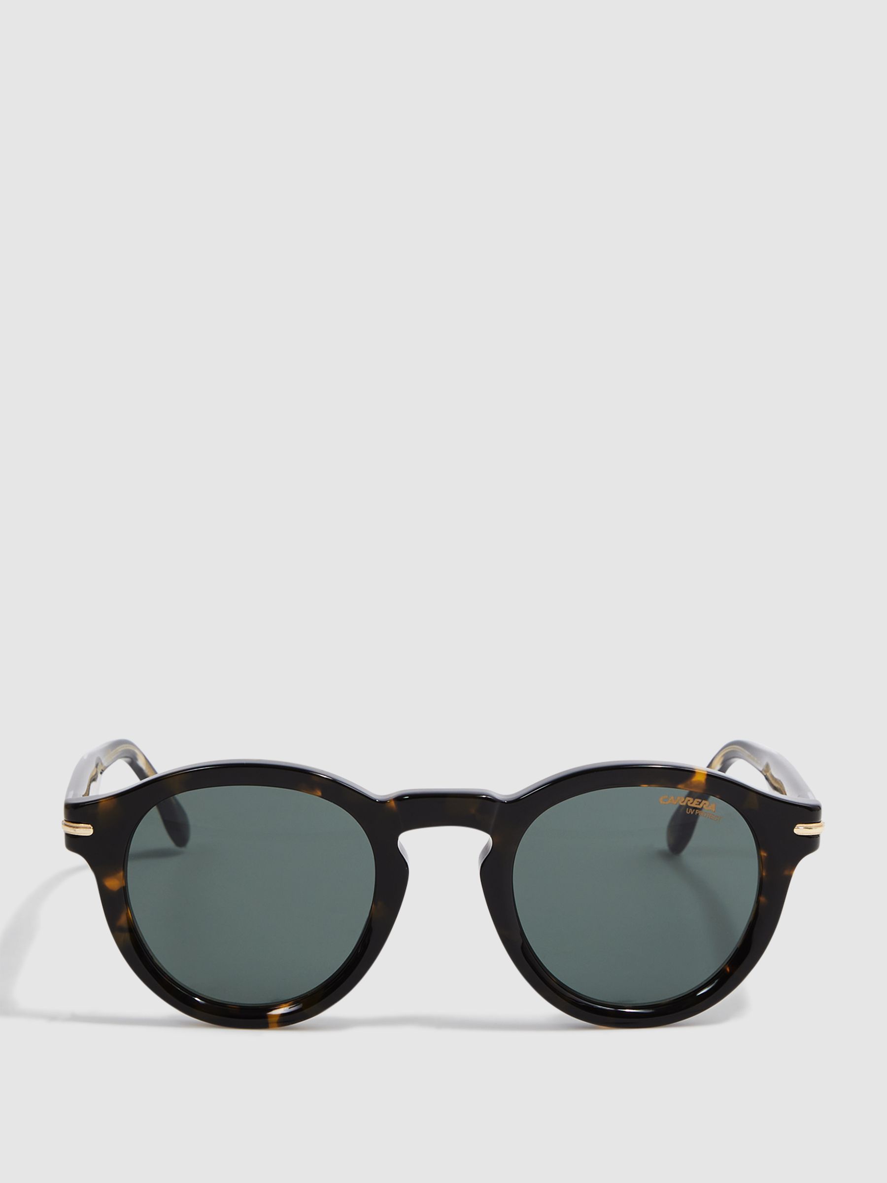 Carrera Eyewear Round Tortoiseshell Sunglasses in Tortoise - REISS