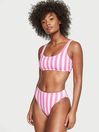 Victoria's Secret Pink Stripes High Waisted Bikini Bottom