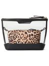 Victoria's Secret Luxe Leopard Brown AM/PM Makeup Bag Duo