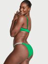 Victoria's Secret Verdant Green Push Up Shine Strap Swim Bikini Top