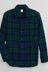 Green Check Flannel Long Sleeve Shirt