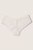 Victoria's Secret PINK Coconut White Lace Logo Cheeky Knickers